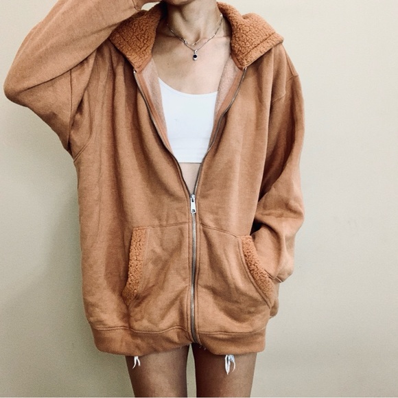 Brand New Aerie sweater shirt zipper hoodie XL - Picture 8 of 10